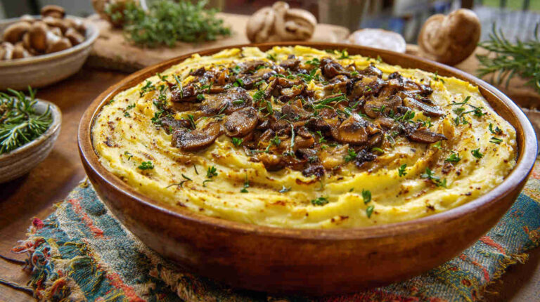 Slow Cooker Mushroom & Veggie Shepherd’s Pie
