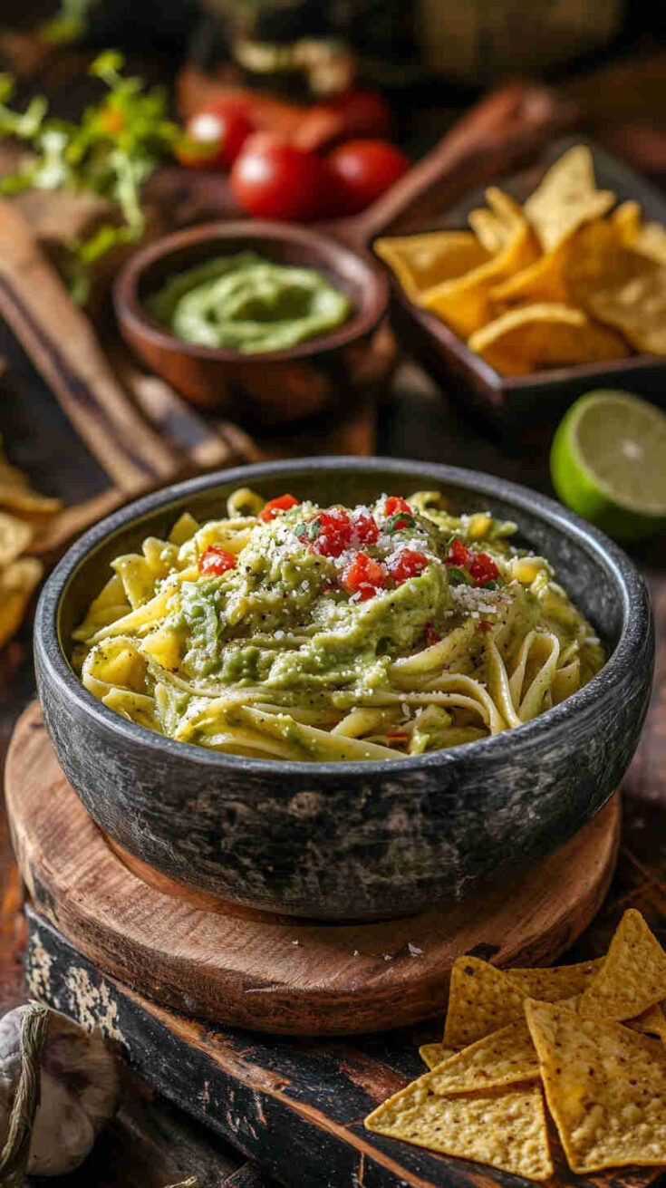 Spicy Avocado Pasta with Jalapeños and Lime