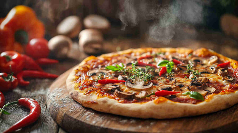 Spicy Mushroom Pizza Recipe