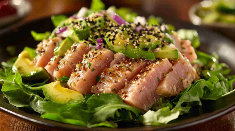 Spicy Tuna Salad with Mixed Greens