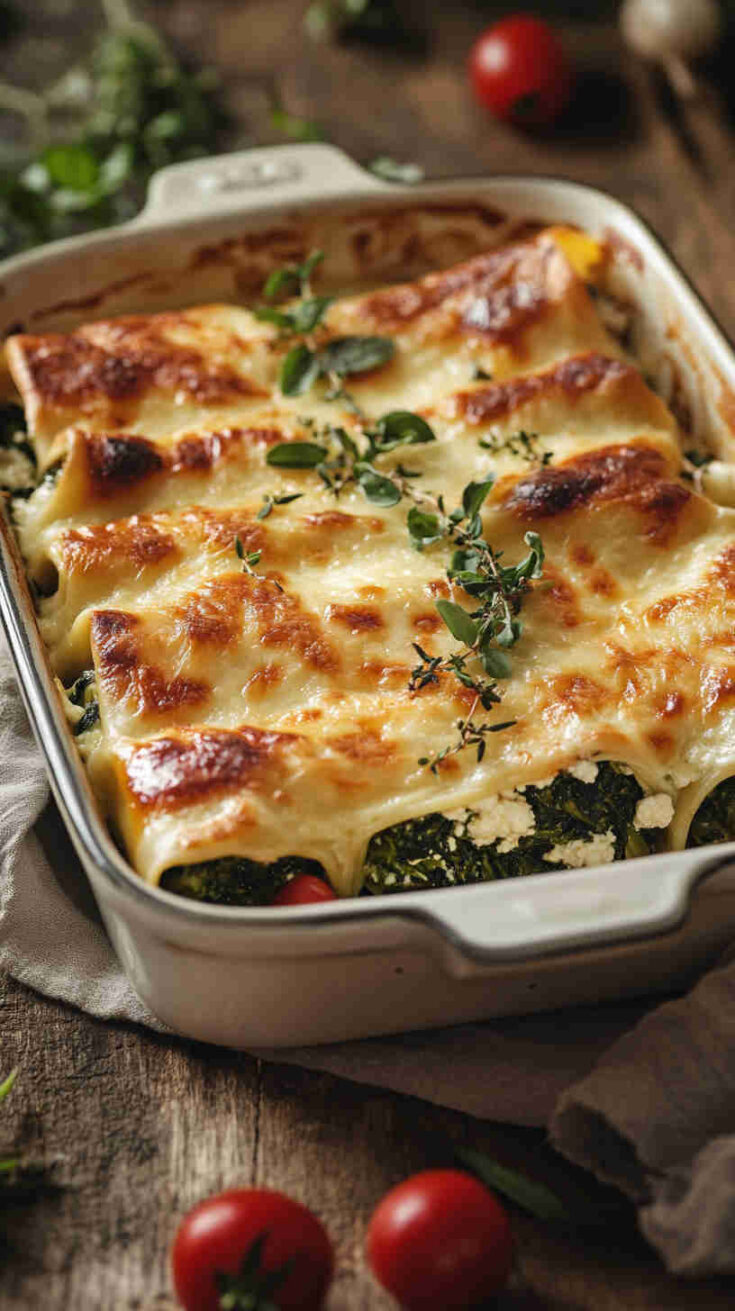 Spinach and Ricotta Cannelloni Recipe