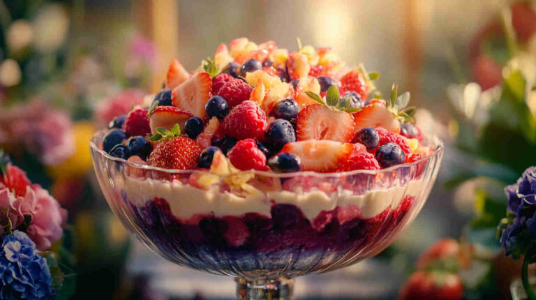 Sweet & Tangy Ambrosia with Mixed Berries