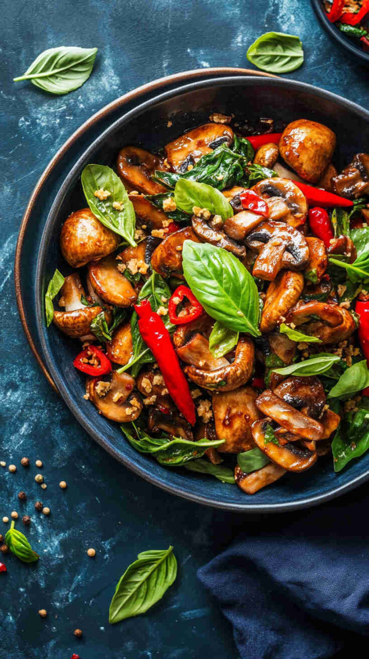 Thai Basil Mushroom Stir-Fry Recipe