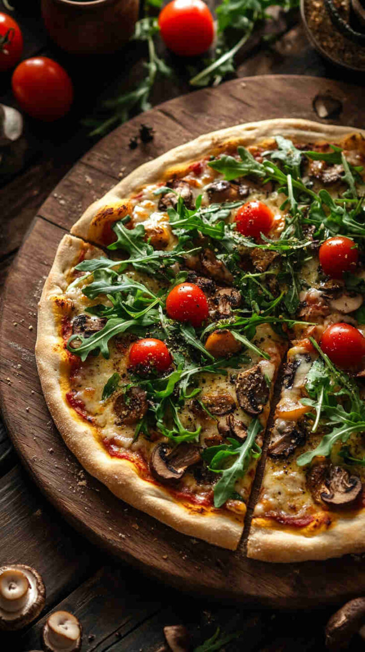 Truffle Mushroom and Arugula Pizza Recipe