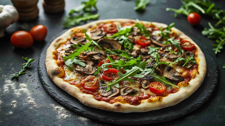 Truffle Mushroom and Arugula Pizza Recipe