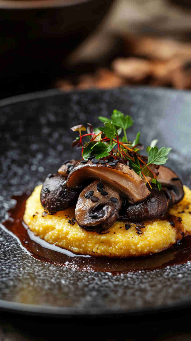 Vegetarian Italian Polenta with Mushrooms Recipe