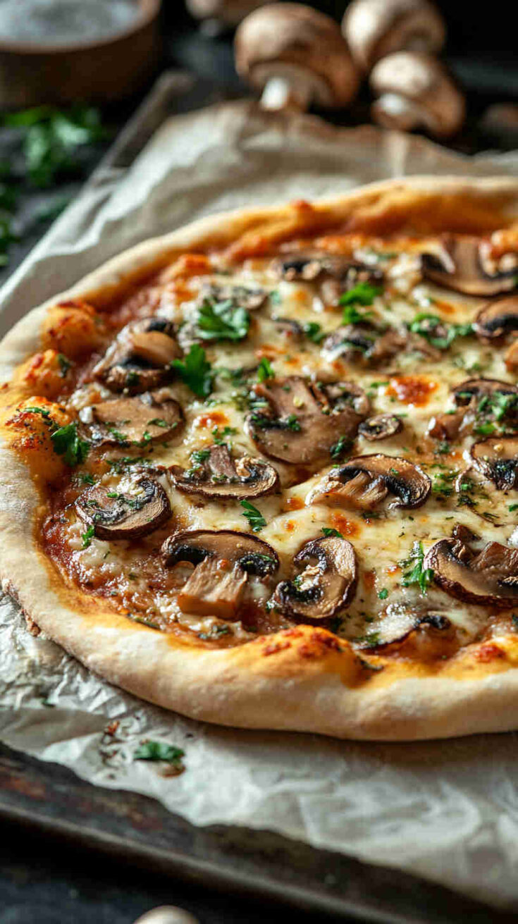 Vegetarian Mushroom Pizza Recipe