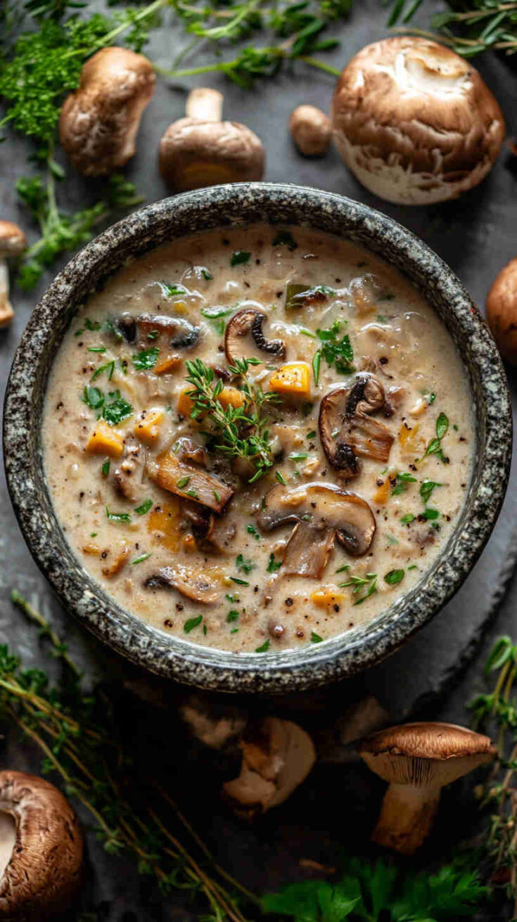 Vegetarian Mushroom Soup Recipe