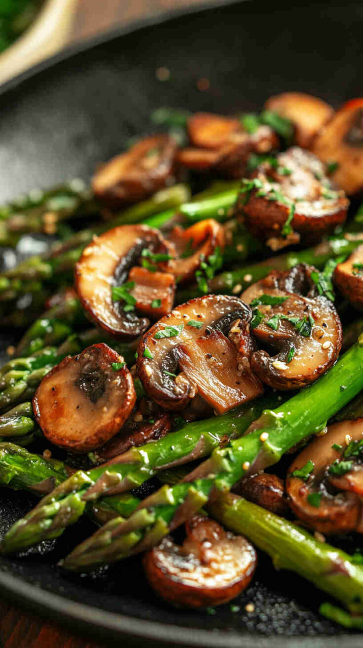 Vegetarian Mushroom and Asparagus Skillet Recipe