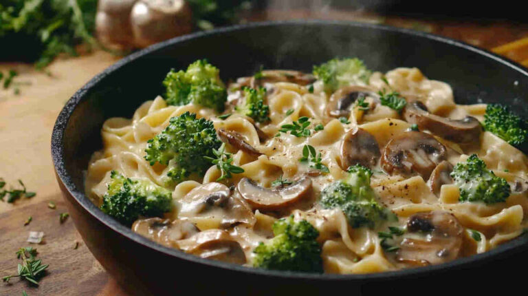 Vegetarian Mushroom and Broccoli Pasta Recipe