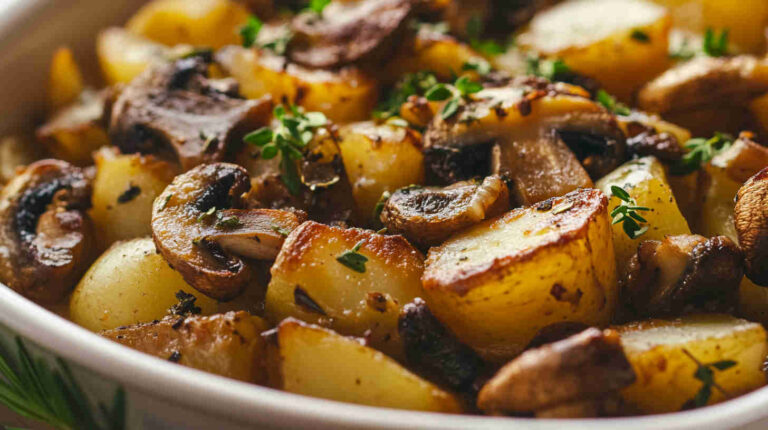 Vegetarian Mushroom and Potato Bake Recipe