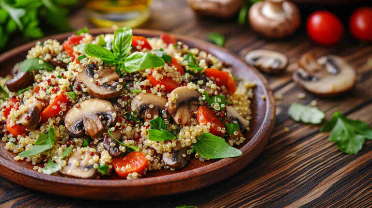 Vegetarian Mushroom and Quinoa Salad Recipe