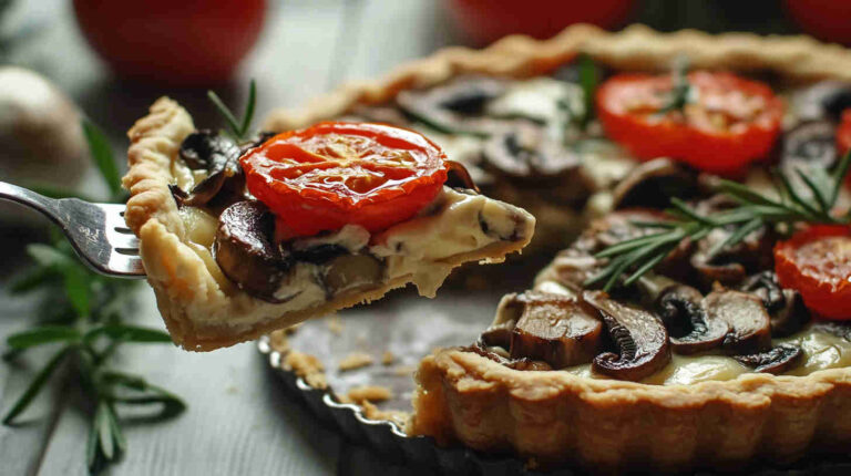 Vegetarian Mushroom and Tomato Tart Recipe