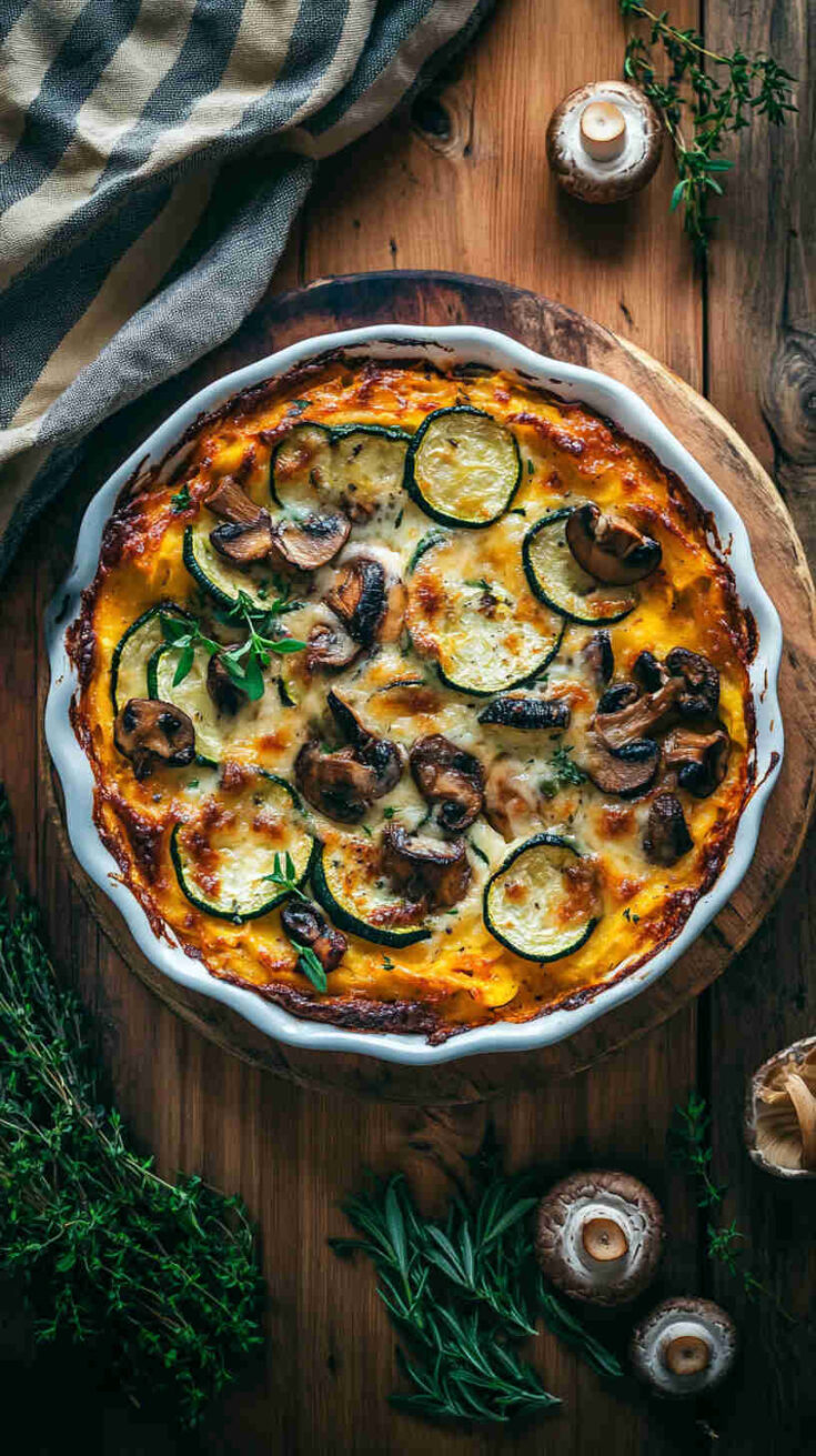 Vegetarian Mushroom and Zucchini Casserole Recipe