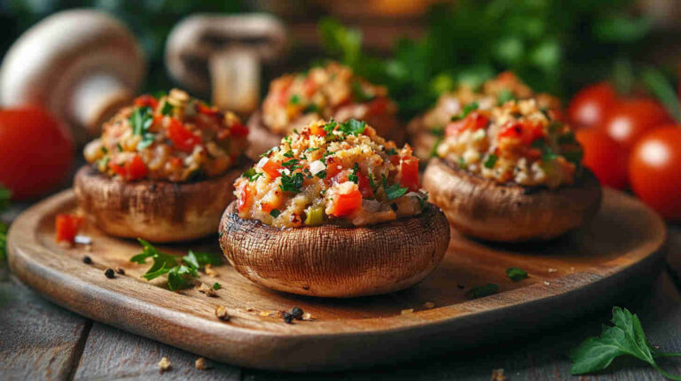 Vegetarian Stuffed Mushrooms Recipe