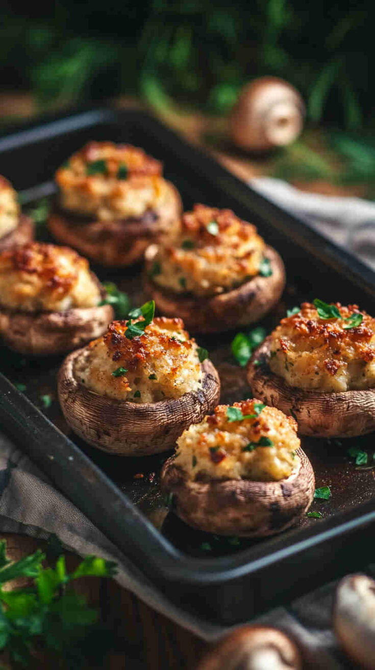 Vegetarian Stuffed Mushrooms Recipe