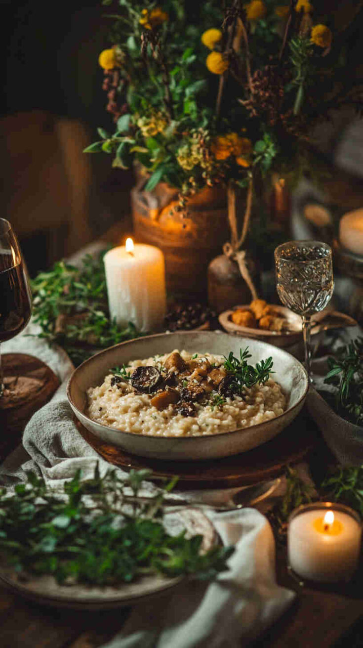 Vegetarian Truffle Mushroom Risotto Recipe