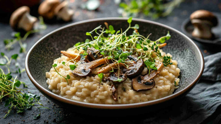 Vegetarian Truffle Mushroom Risotto Recipe