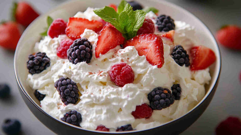 Whipped Cream & Yogurt Ambrosia Bowl