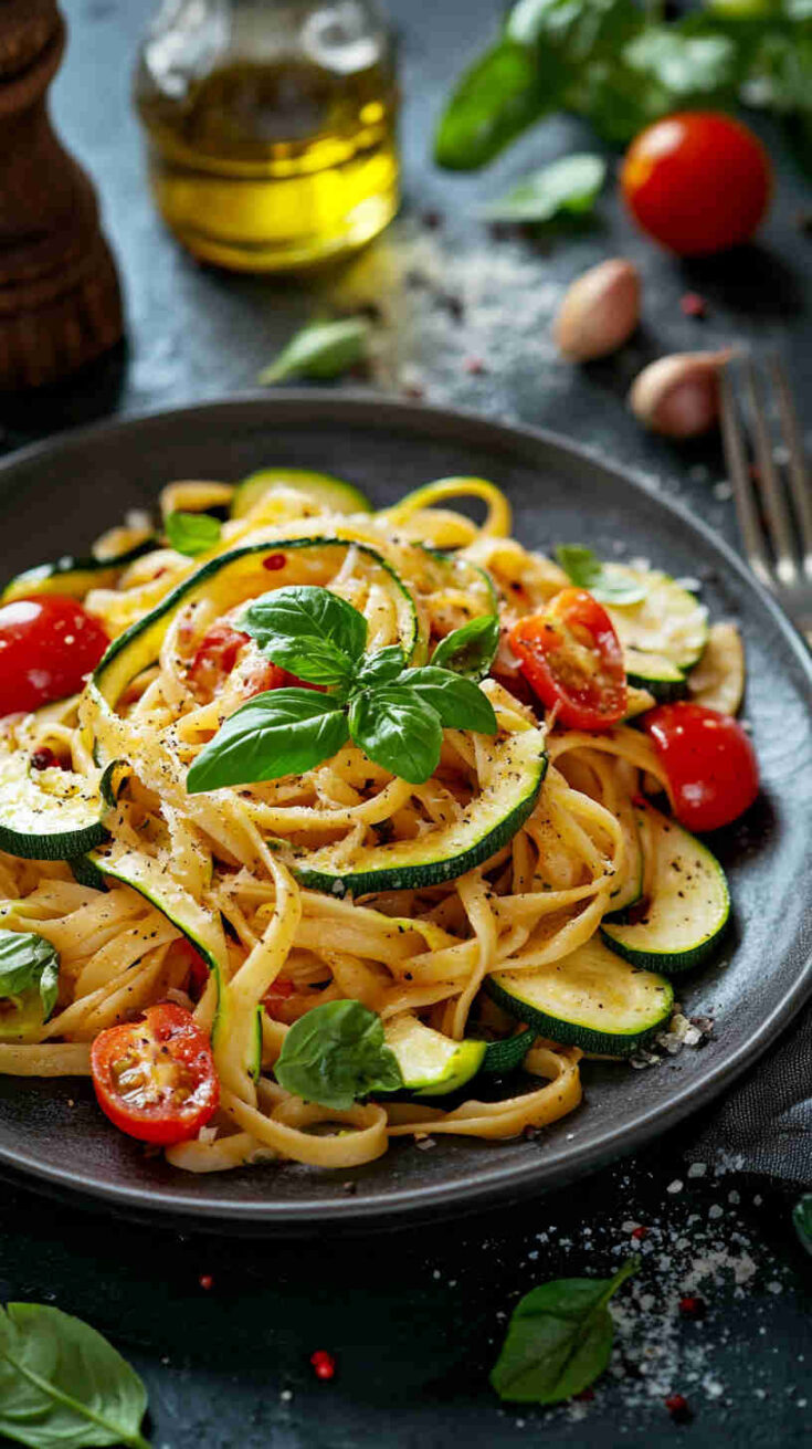 Zucchini and Tomato Pasta Recipe