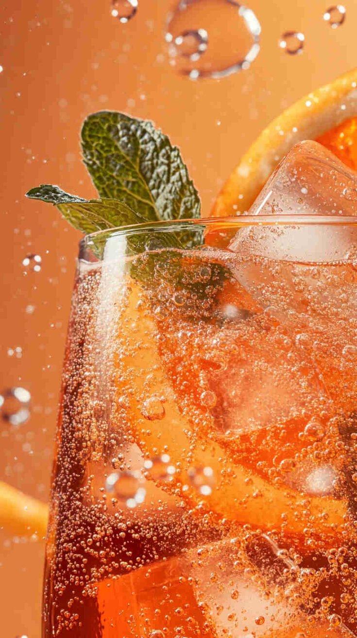 Aperol Spritz with Fresh Mint