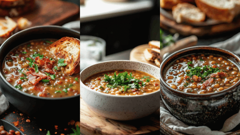 Smoky Lentil Soup with Bacon