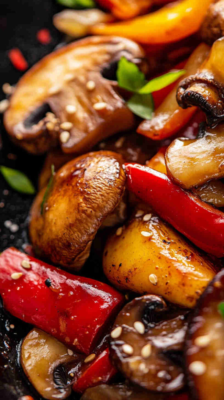 Exotic Five-Mushroom Stir-Fry with Chili Oil