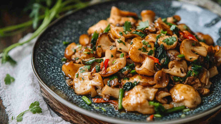 Garlic Butter Lion’s Mane Stir-Fry