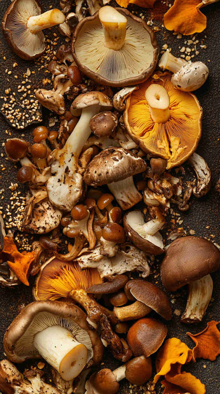 Ginger-Sesame Exotic Mushroom Medley