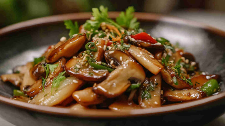Honey-Garlic Shiitake Stir-Fry