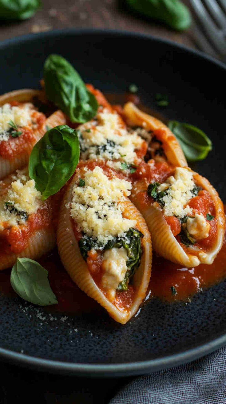Italian Gluten-Free Cheese and Spinach Stuffed Shells Recipe