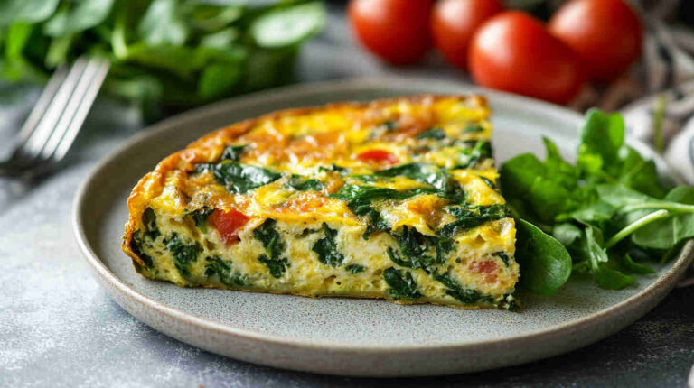 Italian Gluten-Free Frittata with Spinach and Cheese Recipe