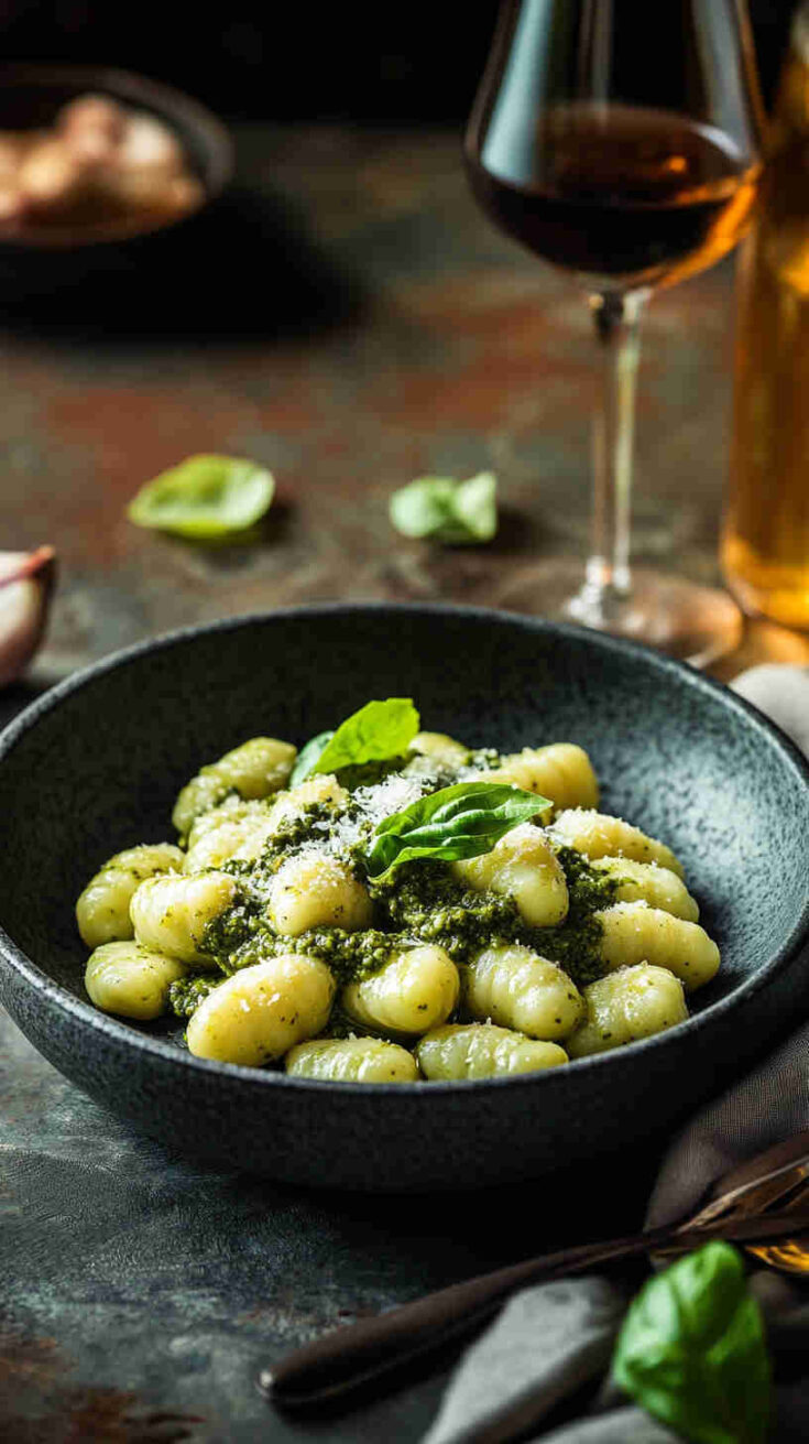 Italian Gluten-Free Gnocchi with Pesto Sauce Recipe