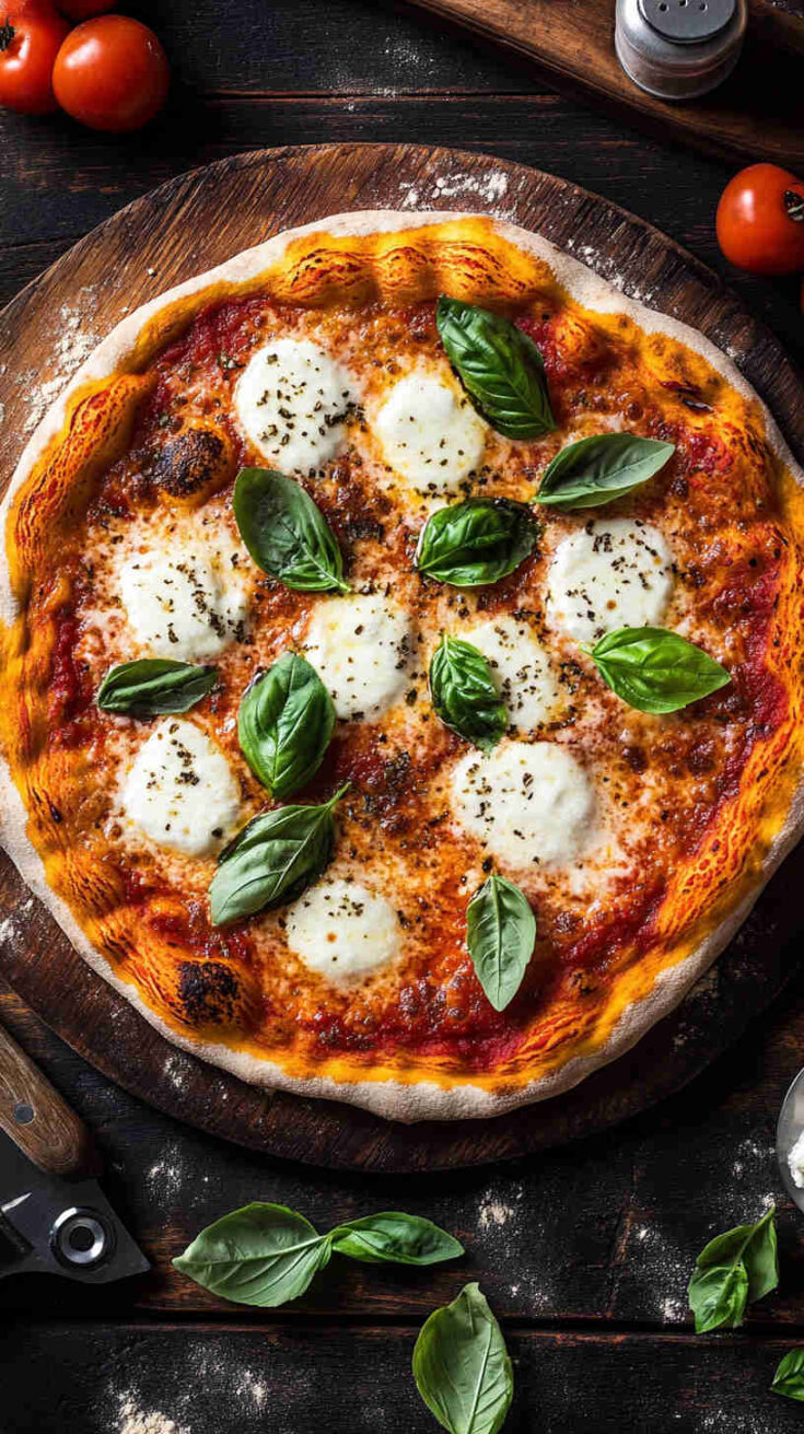 Italian Gluten-Free Pizza with Mozzarella and Basil Recipe