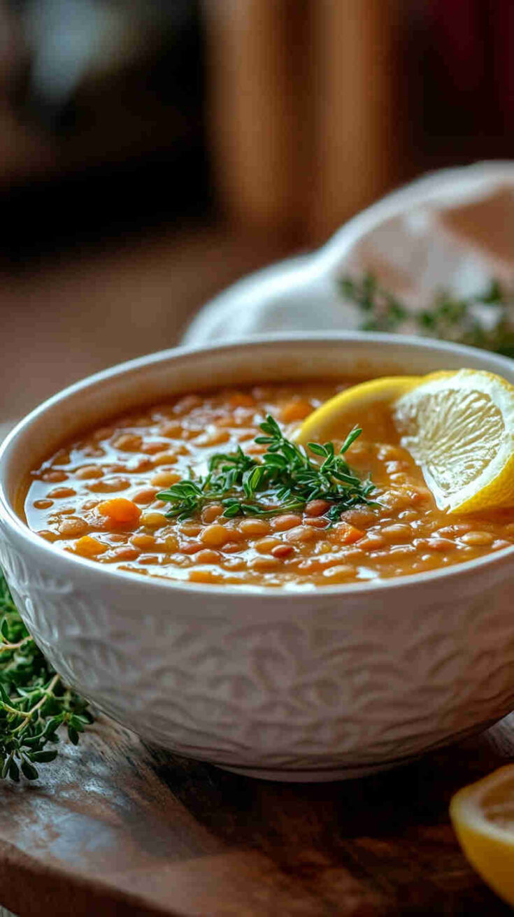 Lentil Soup with Lemon and Fresh Herbs