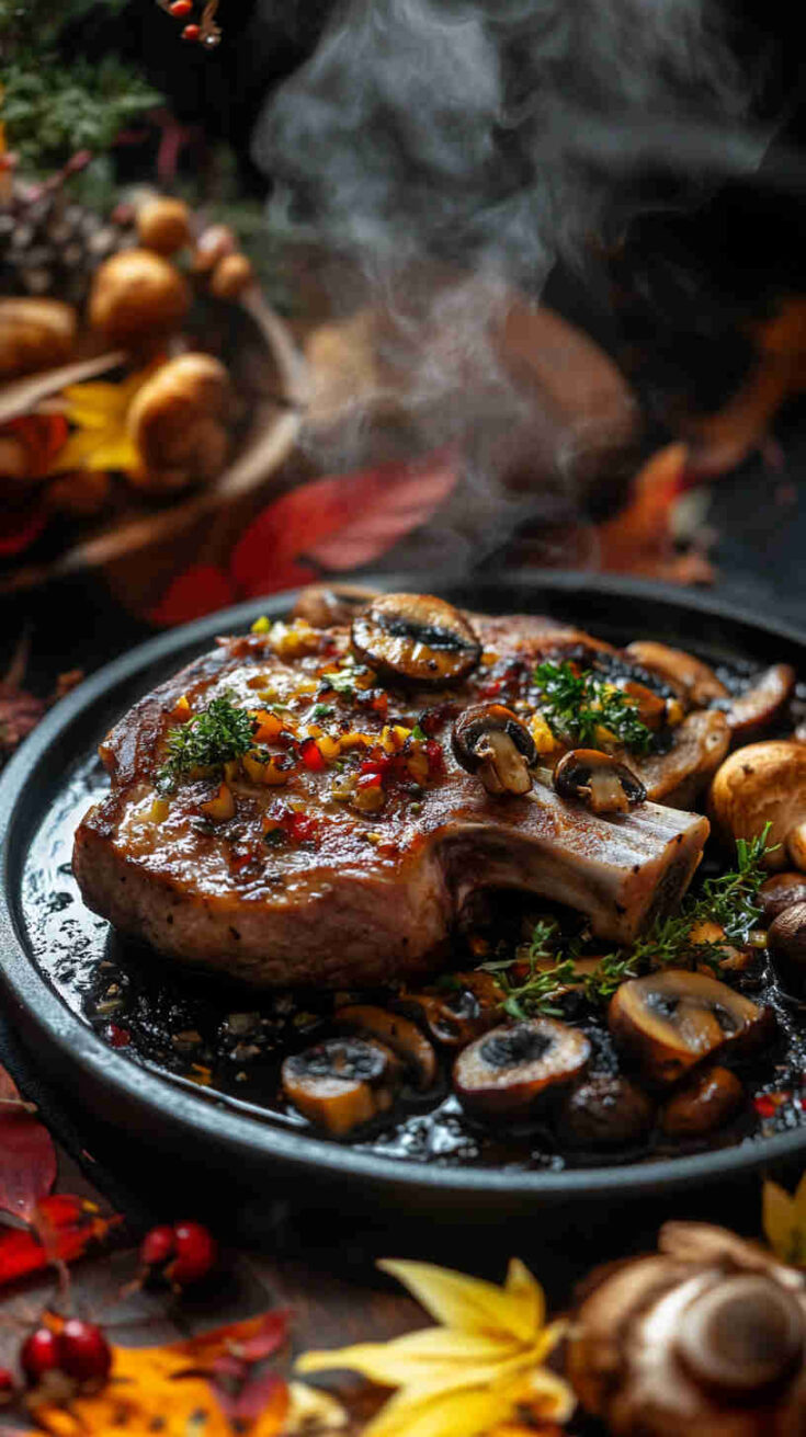 Pork Chops with Garlic Mushroom Recipe