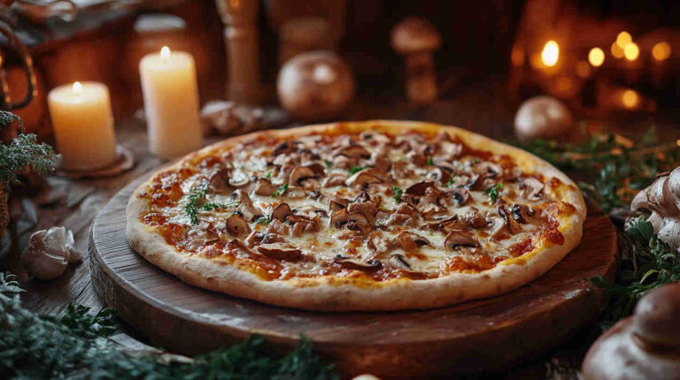 Pork and Mushroom Pizza Recipe