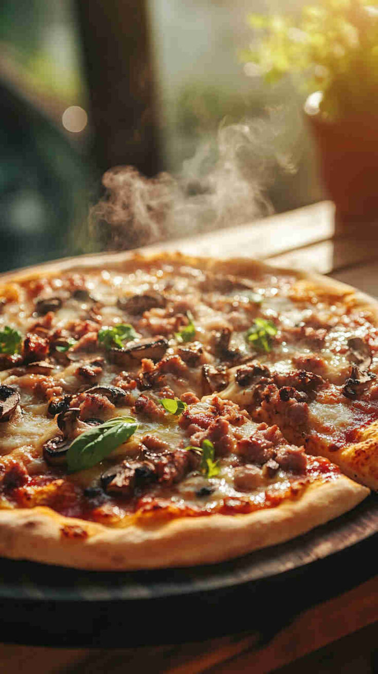 Pork and Mushroom Pizza Recipe
