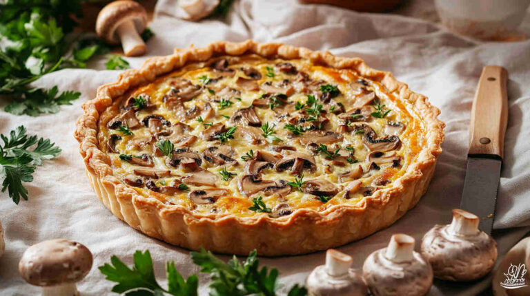 Pork and Mushroom Quiche Recipe