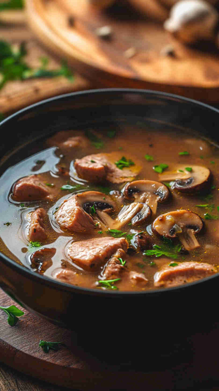 Pork and Mushroom Soup Recipe