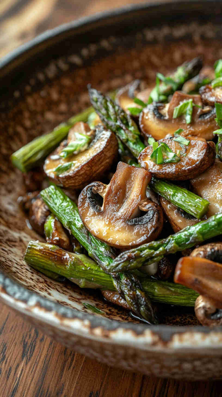 Roasted Mushroom and Asparagus Recipe