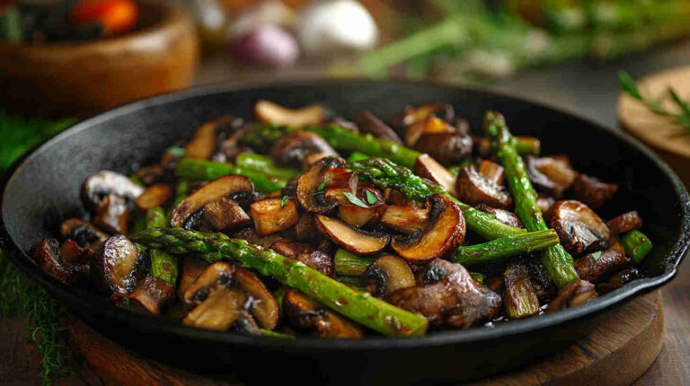 Roasted Mushroom and Asparagus Recipe