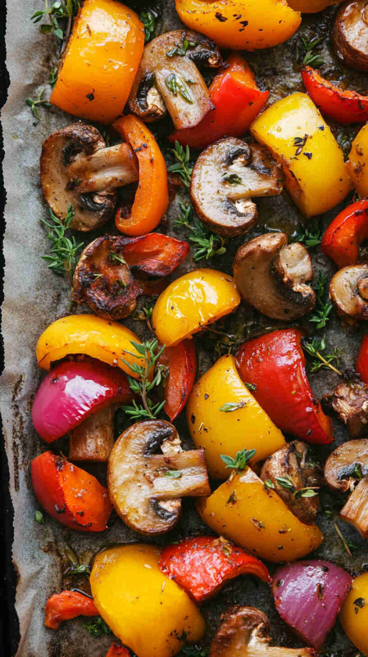 Roasted Mushroom and Bell Pepper Recipe