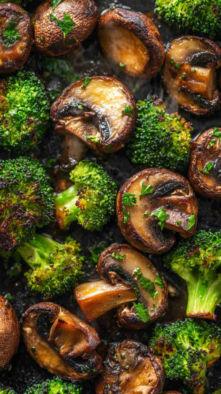 Roasted Mushroom and Broccoli Recipe