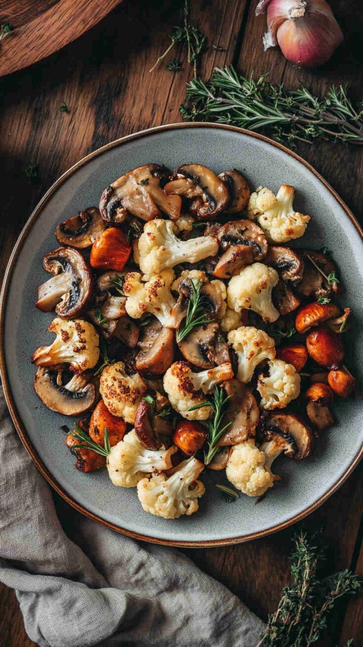 Roasted Mushroom and Cauliflower Recipe