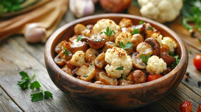 Roasted Mushroom and Cauliflower Recipe