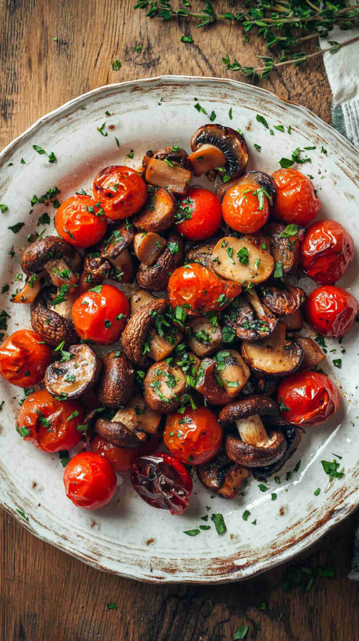 Roasted Mushroom and Cherry Tomato Recipe