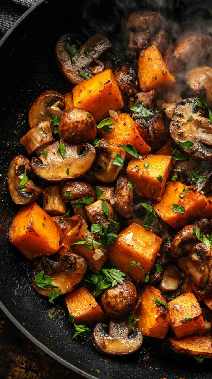 Roasted Mushroom and Sweet Potato Recipe
