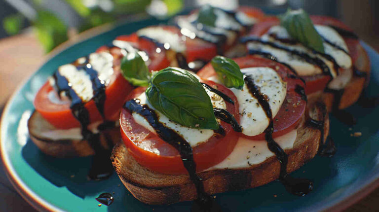 Caprese Tomato Basil Toast