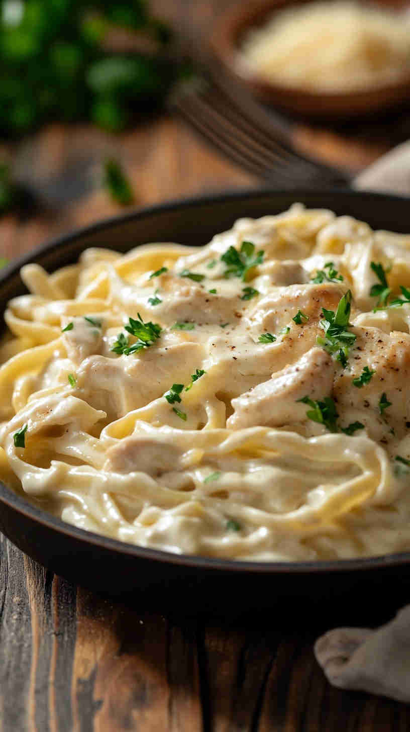 Chicken Alfredo with Homemade Italian Sauce